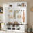 Hall Tree 55'' Wide with Bench and Shoe Storage-433129860
