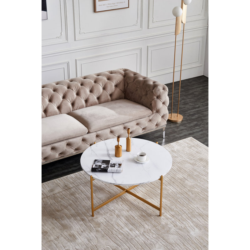 Agathla Coffee Table, Marble, Golden, Marble