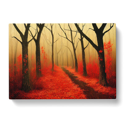 Stylish Autumn Forest - Wrapped Canvas