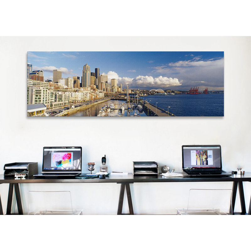 «Seattle, Washington State», reproduction de photo sur toile, H 24 po x l 72 po x P 1,5 po, Toile tendue