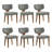 Keim 21''W Mid Century Modern Ergonomic Seating Design Dining Chair with Solid Wood Legs Set of 6-1743255105-1743255107