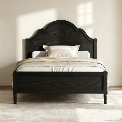 Wood Platform Bed with Headboard and Footboard