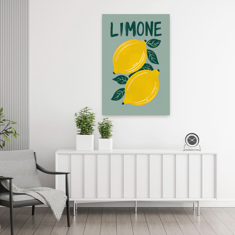 Zesty Limone Lemons, art mural contemporain, H 36 po x l 24 po