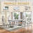 69" Dining Table Set, Faux Marble Dining Table Set With High Backrest Dining Chairs, Modern Kitchen & Dining Room Sets-2031958850-2031958685-2028345411