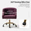 Chaise de travail en velours Doreen-1230664780