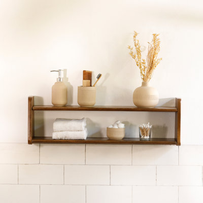 Tablettes murales flottantes en bois Sephine