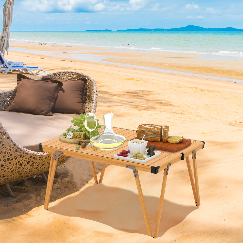 93cm Rectangular Folding Table, Natural