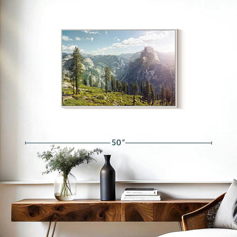 Demi-dôme Yosemite, Cadre flottant blanc, 31 po x 21 po