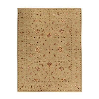 Wool Oriental Area Rug in Light Brown