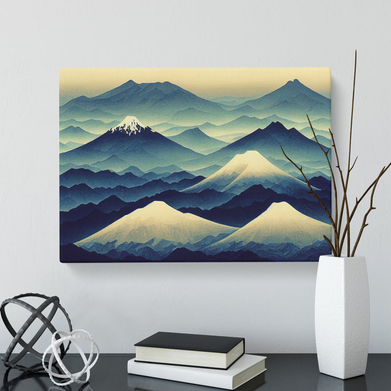 Insightful Japanese Mountains - Wrapped Canvas, 50cm H x 76cm W x 3cm D