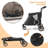 Foldable Pet Stroller for Small & Medium Dogs and Cats 3-Wheel Dog Stroller with 9 Angles Adjustable Handlebar -93312228