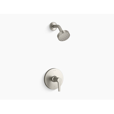 Kohler Pitch Rite-Temp Shower Trim Kit With 1.75 GPM Water-Saving Single-Function Showerhead, Single Spray Setting