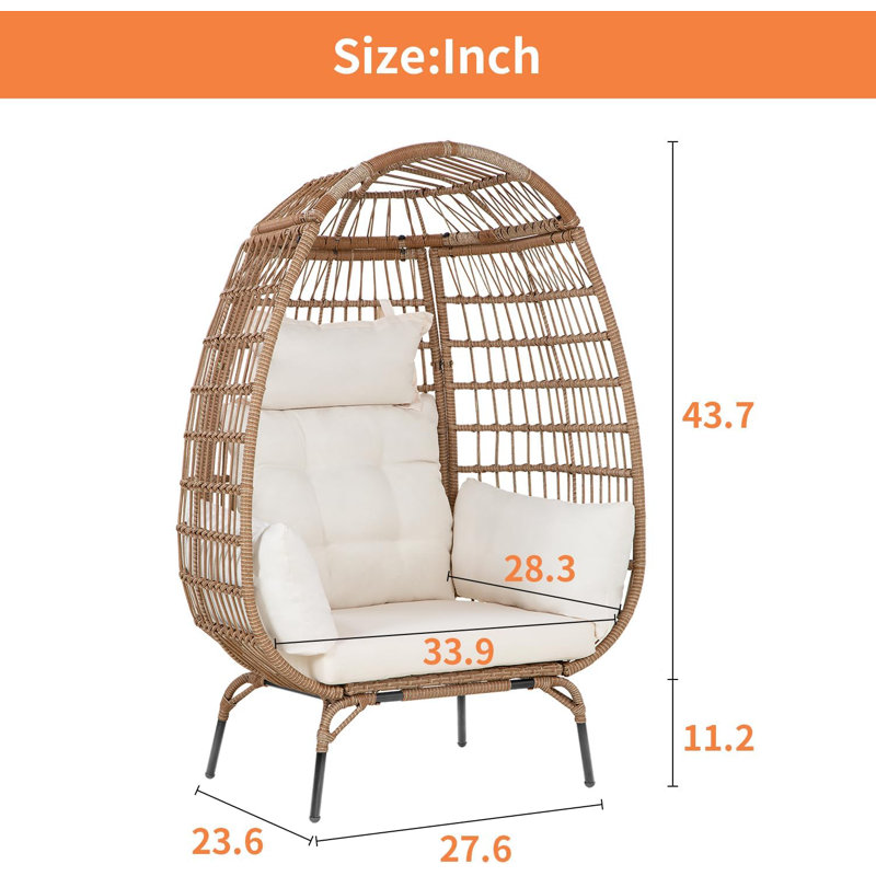 Carlitta Wicker Outdoor Lounge Chair, White