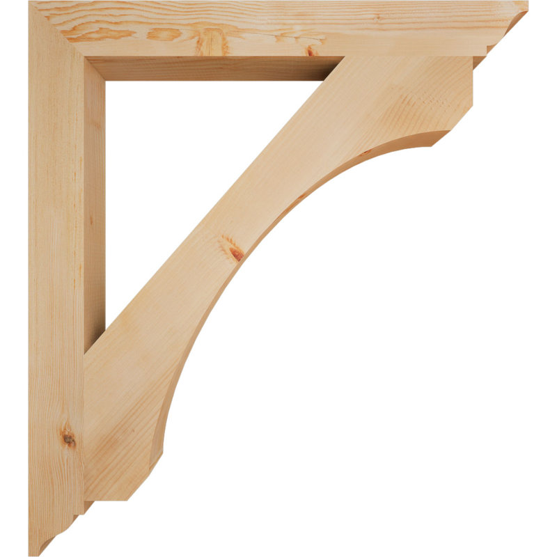 Support en bois rustique traditionnel BKTLEC01, Douglas (lisse), H 40 po x l 3,5 po x P 36 po