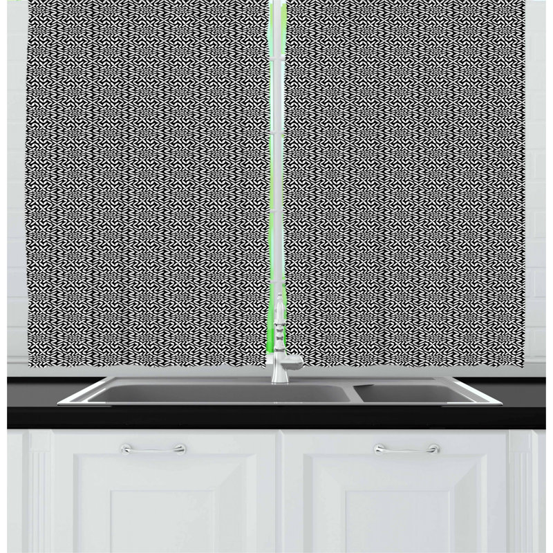 Geometric Tailored Kitchen Curtain