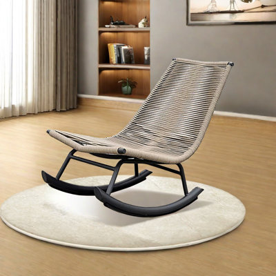 Chaise berçante en corde tissée à la main de haute qualité