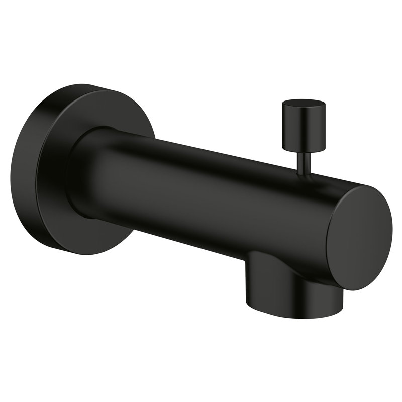 Concetto™ Single Handle Wall Mounted Tub Spout with Diverter, Matte Black