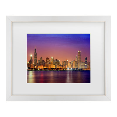 " Chicago Dusk Full Skyline " by Mike Jones Photo