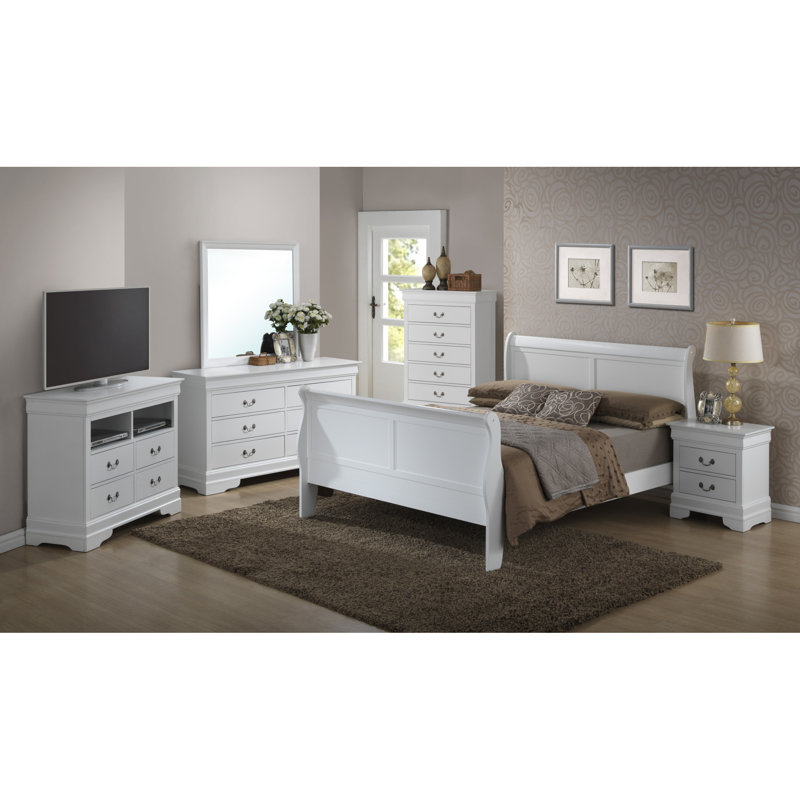 Lit blanc en panneau de particules durable pour les amateurs de maison traditionnelle et de bricolage