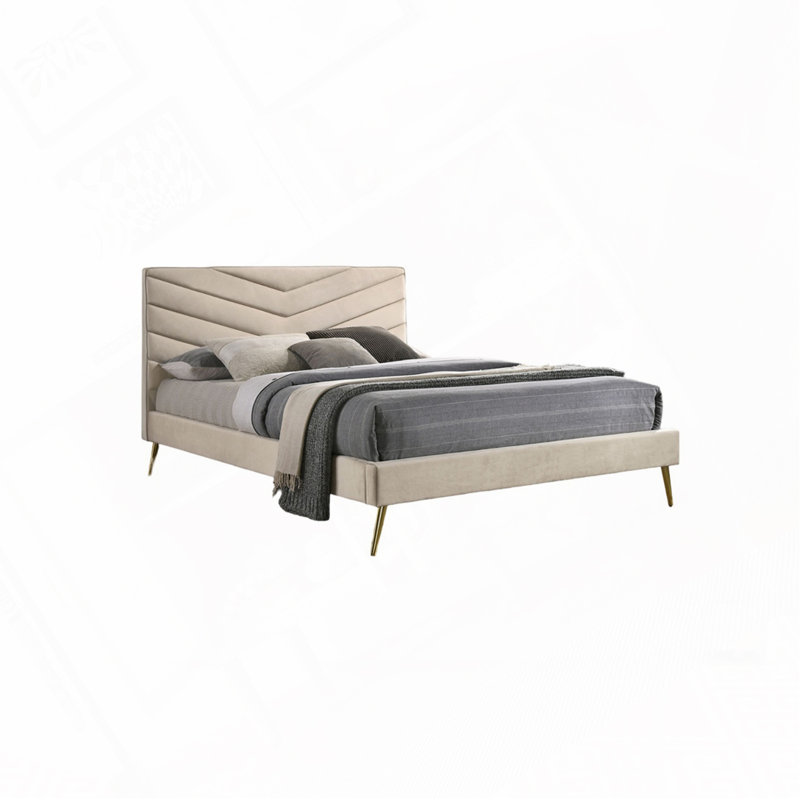 Lit beige moderne, Queen
