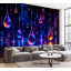 Papier peint adhésif à peler et à coller Gouttelettes d'eau colorées et abstraites Écoulement cosmique Réfléchissant auto-adhésif amovible Papier contact mural Décoration pour le salon Chambre à coucher H 100 po x l 144 po