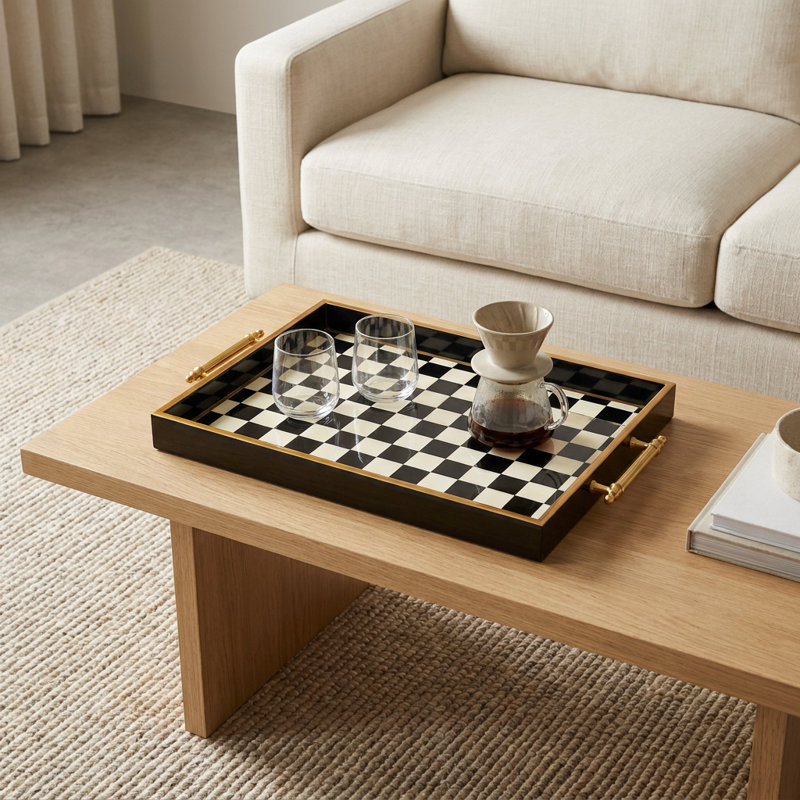 Plateau de service en verre Monarch