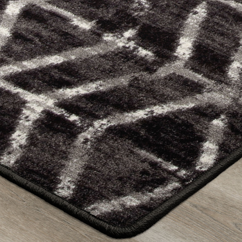 Tapis gris surpiqué Imagine, Rectangle 5 pi 4 po x 7 pi 8 po