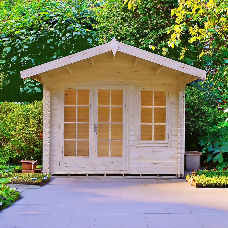 Wragby 10 x 14 Ft. Tongue and Groove Log Cabin, No