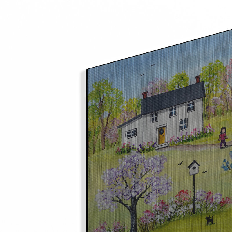 August Grove «In the Garden» par Sharon Mark, art mural en métal, 36 po x 24 po, H 16 po x l 24 po