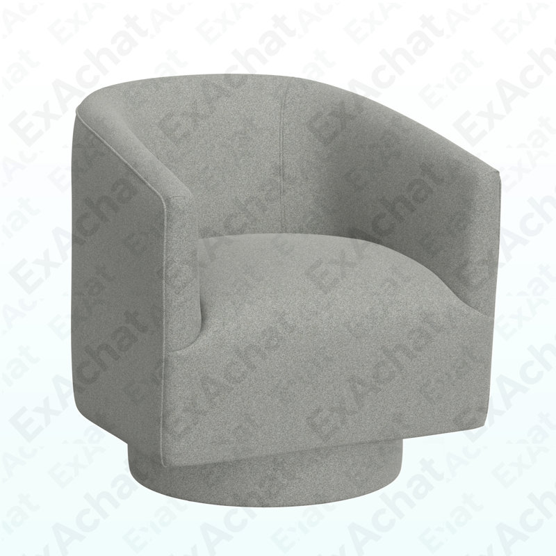 Fauteuil d'appoint pivotant gris, Gris