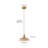 1-Lamp Amber Glass Dimmable Pendant Light