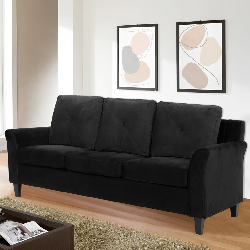 Jantjeline Modern Small Sofa Couch – Button Tufted Upholstered Design for Living Room or Cozy Apartment