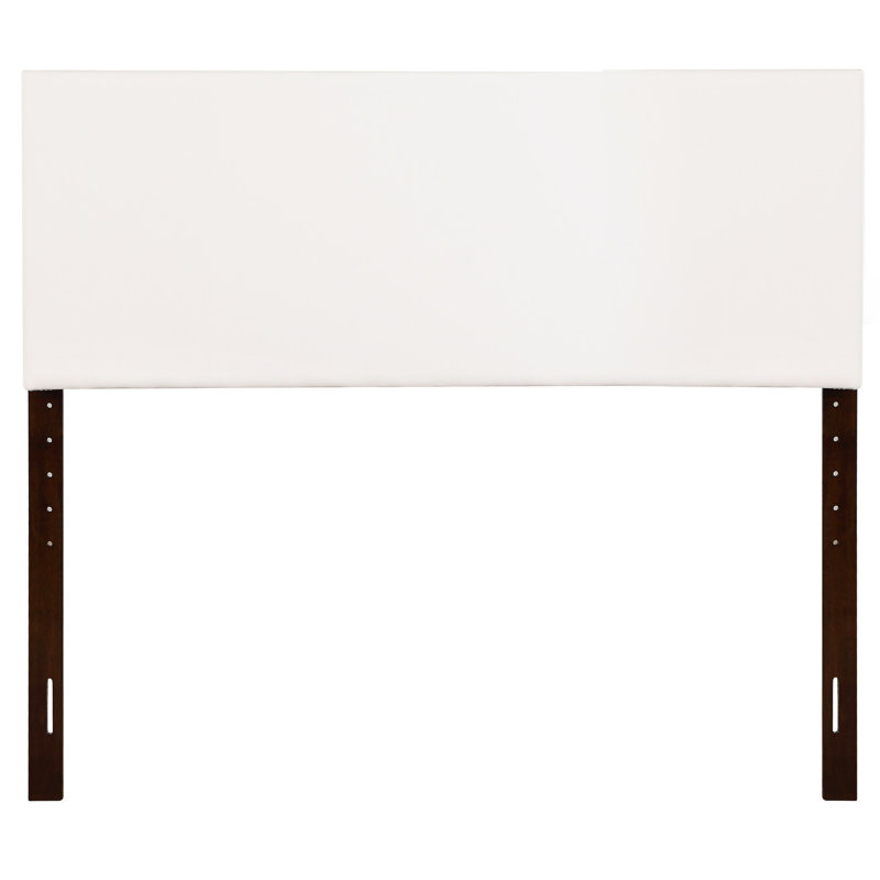 Grand lit blanc avec tête de lit séduisante - Hauteur réglable pour un sommeil paisible dans un look éblouissant en similicuir