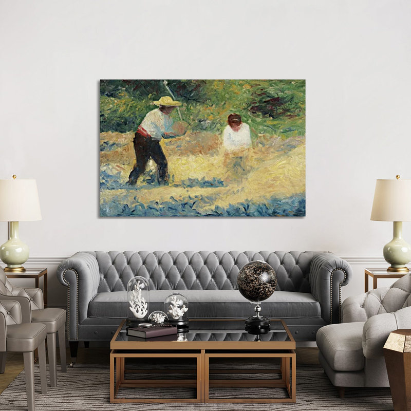 The Stone Heap (Le Tas De Pierres) by Georges Seurat - Wrapped Canvas Painting