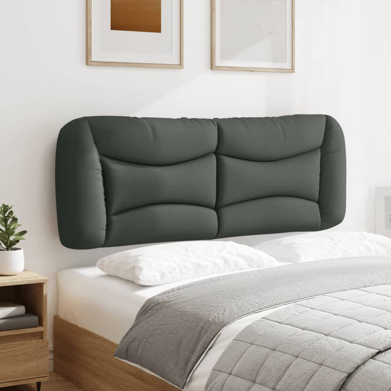 Coussin de tête de lit vidaXL gris foncé 137 cm vidaXL, Complète, Gris foncé