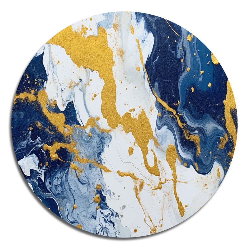 Collan - Abstract Round Metal Art, 29" H x 29" W