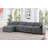 145" W U-Shaped Corduroy Sectional with Removable Ottomans-1956164674