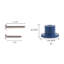 Bouton d'armoire rond en aluminium de style moderne Mid-Century ROUS, polo (bleu marine)-90840668