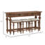 Console avec 3 tabourets Wallace & Bay Ludin Brown