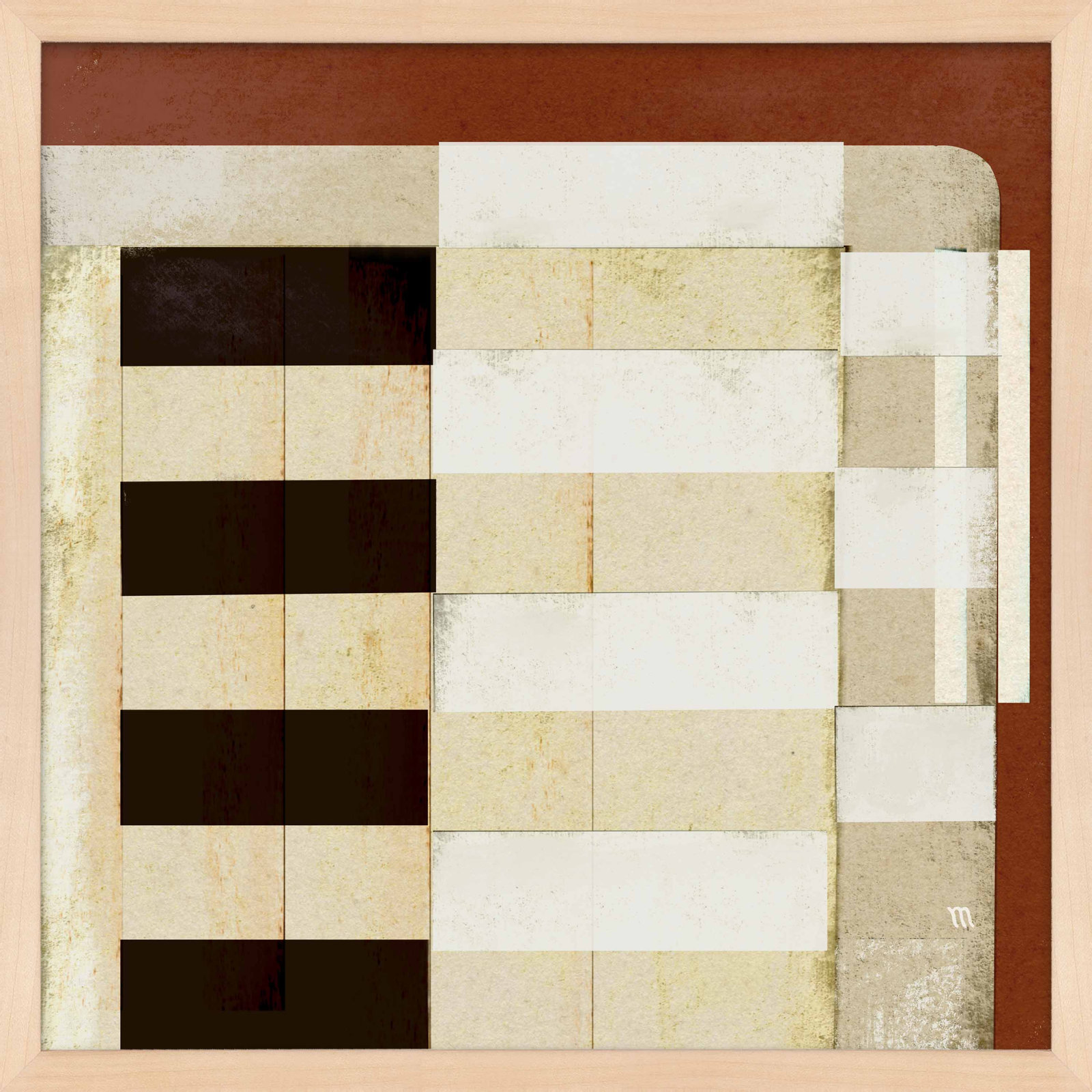 City Scape 3 Print by Marco Marella, Framed Print Paper without Mat, Maple, 36" H x 36" W