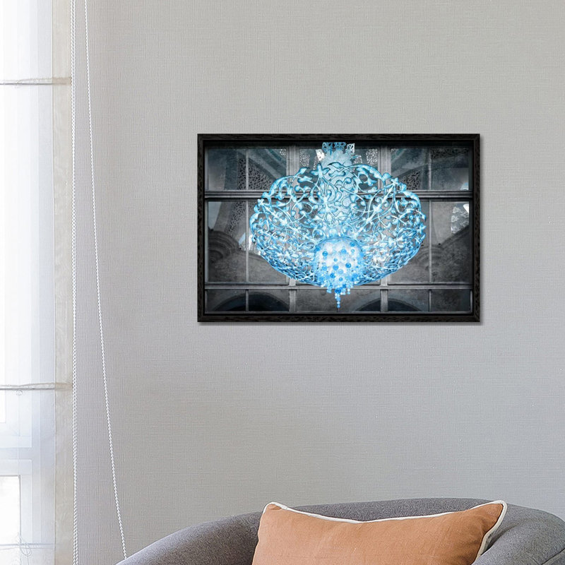 Ice Chandelier - Print on Canvas, 66.04 cm H x 45.72 cm W, Black Framed