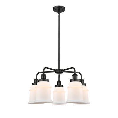 Alvi 5 - Light Glass Dimmable Chandelier