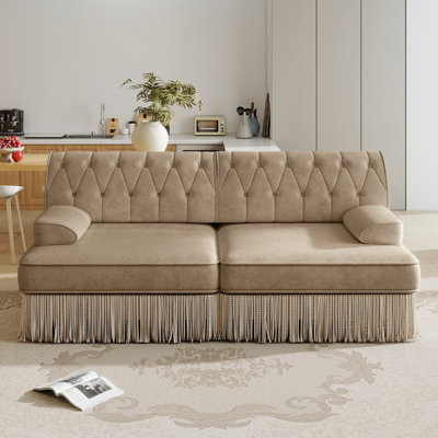 Canapé en velours Chesterfield