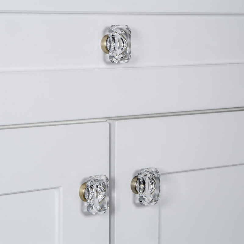 Baguette Cabinet Knob, Vintage Brass