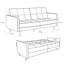 Rosamonde Queen 196cm Faux Leather Convertible Sofa