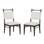 Noyer foncé, 2 pièces, chaises de salle à manger latérales, design contemporain, rembourrées, placage, pieds