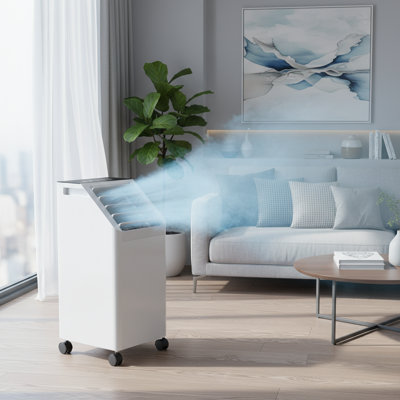 Refroidisseur d'air par évaporation 2026 avec réservoir d'eau de 1 gallon, 3 vitesses, 4 modes