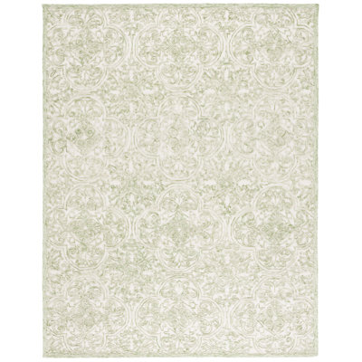 Msr Trace Martha Stewart Hand Tufted Wool And Cotton With Latex Damask Rug