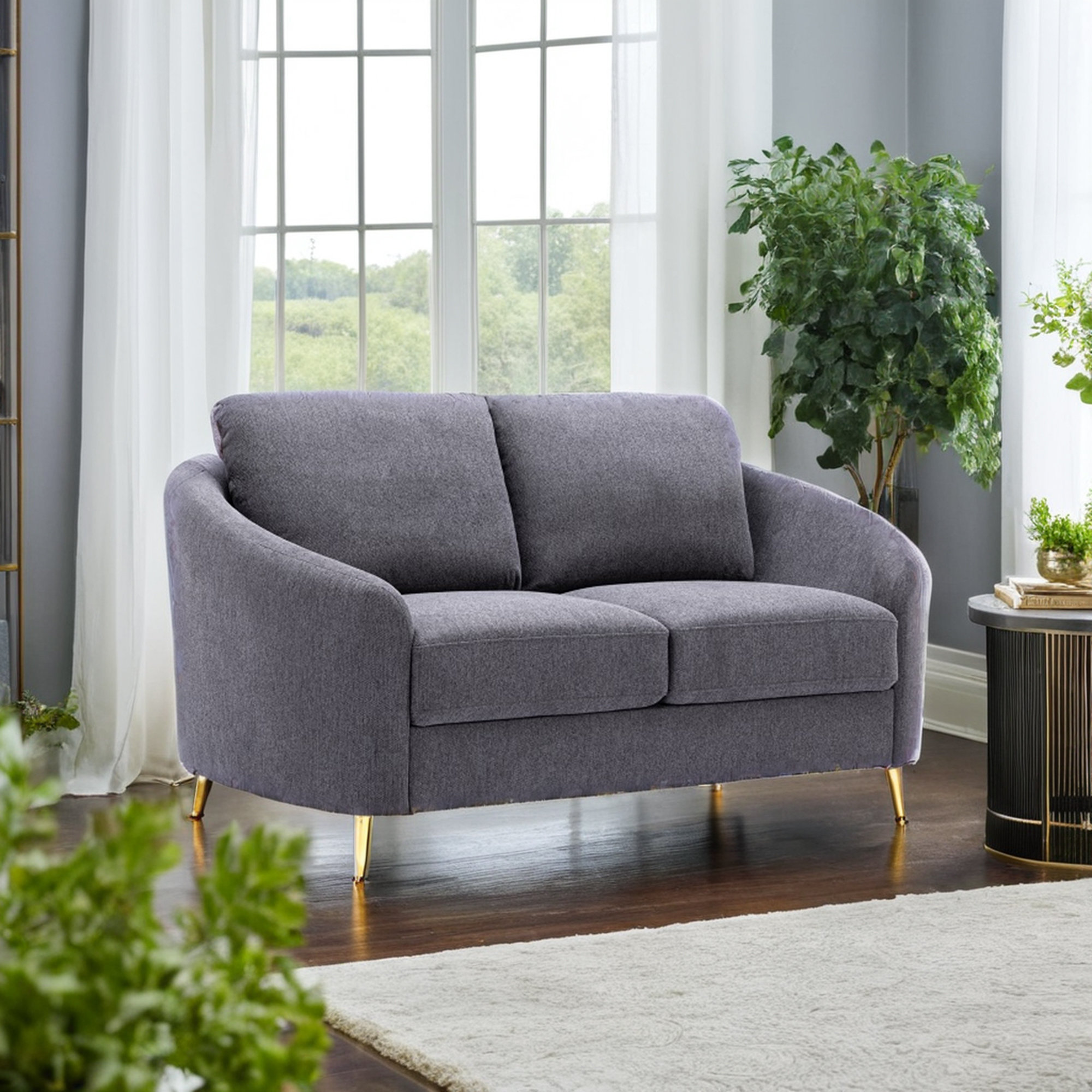 Mercer41 Portrain 60'' Loveseat | Wayfair
