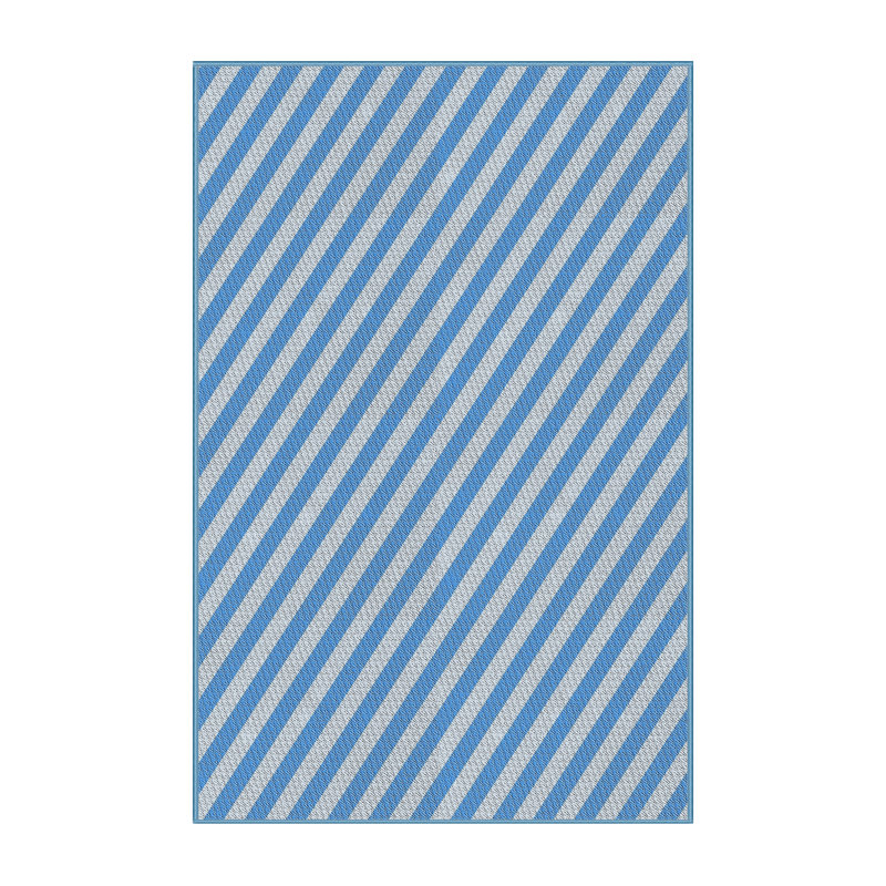 Tapis bleu ciel à motif, Rectangle 3 pi x 5 pi